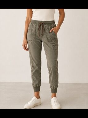 Anthropologie Olive Green Cargo Jogger Pants Women’s Medium Petite MP